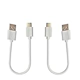 2-Pack Short USB Type C (USB-C) to USB 2.0 Type A Charging and Sync Cable for LG V20, G5, HTC 10, Moto Z, Google Pixel, Pixel XL, Nexus 5X, 6P and Type-C Phones (2x 0.2M-White)