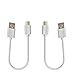 2-Pack Short USB Type C (USB-C) to USB 2.0 Type A Charging and Sync Cable for LG V20, G5, HTC 10, Moto Z, Google Pixel, Pixel XL, Nexus 5X, 6P and Type-C Phones (2x 0.2M-White)