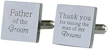 Father of The Bride Cufflinks Stainless Steel Gifts for Dad Wedding Cufflinks Gift