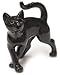 Black CAT Kitten Walks Askew Miniature Porcelain Northern Rose R314E