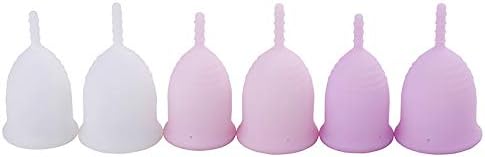 JETTINGBUY S L Reusable Silicone Menstrual Cup Ladies Women Period Soft Medical Cups