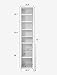 Tall Bathroom Cabinet Kealive Freestanding Linen Tower Storage Cabinet with 4 Adjustable Shelves, Wood, Elegant and Spacesaver White 15.8L x 13.4W x 72H