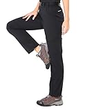MIER Women's Quick Dry Hiking Pants Outdoor Stretchy Tactical Cargo Pants with 6 Pockets, Side Elastic Waist, Water-Resistant