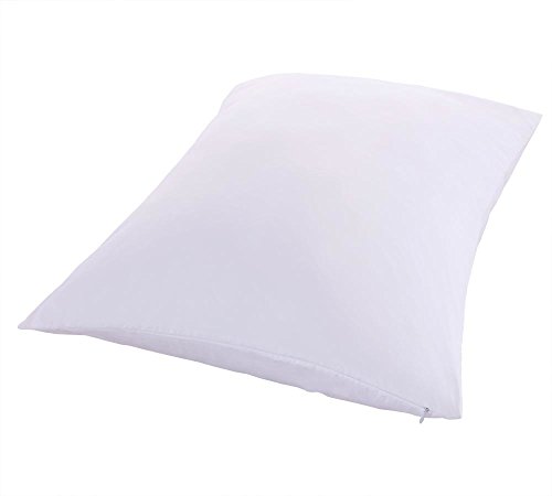 100% Cotton Pillow Protector - White Premium Down Proof - 400TC King Size, Set of 2 Pillow Protectors