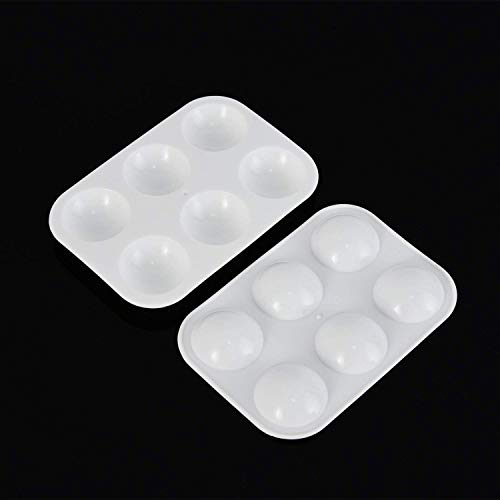 Amersumer 30 PCS Plastic Paint Palettes Rectangular Watercolor Palette Painting Tray for DIY Craft and Art Painting(White) - Thumbnail 2
