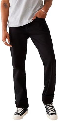 True Religion Men's Ricky Low Rise Straight Leg with Back Flap