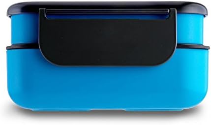 LeOx- Lunch Box Bento Box with Compartment Food Container with cutlery Lunchbox double layer - blue