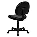 Flash Furniture Ronald Mid-Back Black LeatherSoft Swivel Ergonomic Task Office Chair with Back Depth Adjustment