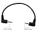Poyiccot 2.5mm to 3.5mm Audio Cable, 90 Degree Right Angle 3.5mm 4 Pole Male to 2.5mm 3 Pole Male Headset Stereo Audio Aux Extender Stereo Jack Cable 20cm (3.5 M/ 2.5 M)