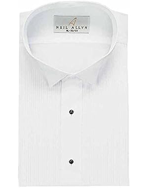 Men's Tuxedo Shirt Wing Collar 1/8 inch Pleat