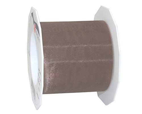 PRAESENT Organza lint, Polyester, Taupe, 72mm-25m