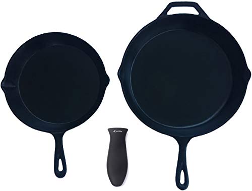 Crucible Cookware Silicone Hot Handle Holder (2-Pack Mix Black) - Thumbnail 3