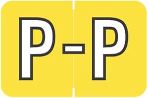 Doctor Stuff - File Folder Labels, Alphabet Letter P, Barkley/Sycom FABKM - BRAM Series Compatible Alpha Stickers, Yellow, 1" x 1-1/2", 225 Labels per Package
