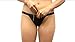 Stashitware 3 Pair Large, Black, Womens Hidden Stash Pocket Thong. Small Pocket.