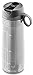 Pogo BPA-Free Plastic Water Bottle with Flip Straw, Grey, 32 oz Standard
