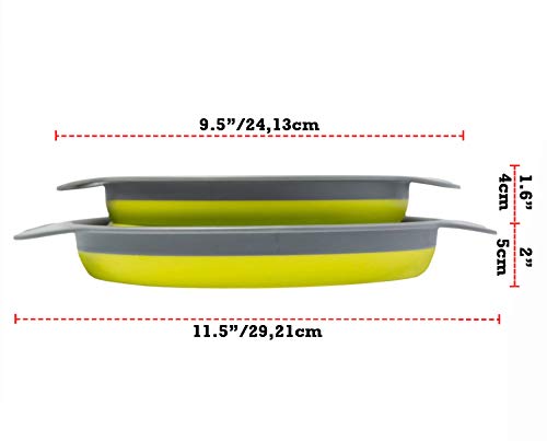 image for Colander Set - 2 Collapsible Colanders (Strainers) Set By Comfify - In
