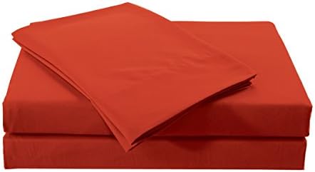 Jackson Hole Home 18 inch Super Deep Pocket Heavier Microfiber 4PC Sheet Sets, Orange, Full