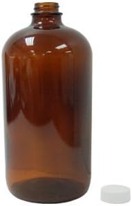 16oz Amber Glass Bottle (6 per Pack)