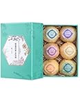 Bath Bombs Gift Set, Ultra Large Vegan Bath Bomb Kit, Lush Spa Floating Fizzies, Best Gift Ideas for Kids, Women, Must-have Bath Products, Add to Bubble Bath, Bath Salts - Pack of 6
