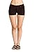 Emmalise Women's Summer Casual Stretchy Low Rise Booty Shorts, Brown, S