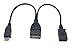 USB 2.0 Data Charge Y Splitter Cable,SinLoon Micro USB Host OTG Cable with Micro USB Power Cable (USB A F to mirc M+F) primary