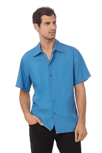 Chef Works Men's Universal Shirt, Blue, XX-Large