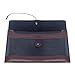 Oak-Pine Vintage Portable PU Leather with Oxford Cloth A4 File Folder Multi-Pocket Document Wallet Paper Holder Files Record Bag Business Handbag Storage Organizer Briefcase