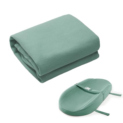 Blissful Diary Changing Pad Cover for Avocado Contoured Changing Pad, Ultra Soft Breathable Diaper Changing Table Pad Cover for Baby Girls Boys - Sage Green