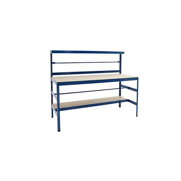 Verpackungsstation | Packtisch | Tragkraft 300 kg | HxBxT 1500 x 1800 x 750 mm | Unkomplizierte Steckmontage | Werktisch… – Bild 7