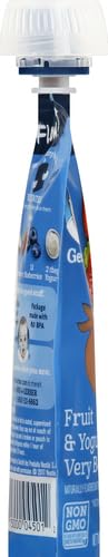 GERBER BABY FOOD POUCHES, TODDLER 12+ MONTHS, FRUIT & YOGURT VERY BERRY, 3.5 OUNCE