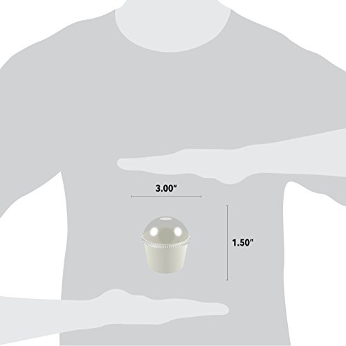 Dome Ice Cream Cup Lids - 4 oz Clear Disposable Lids - Fit Our 4 oz Cups PerfectlyCups Sold Separately Frozen Dessert Supplies - Fast Shipping! 50 Count - Thumbnail 3