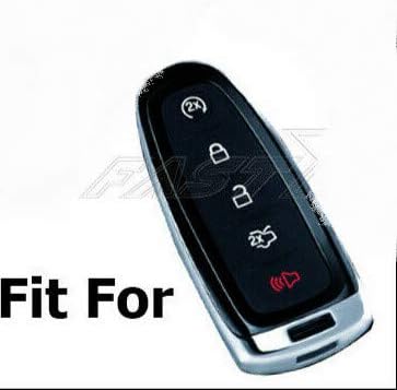 Almoo KC-FN-CB Carbon Fiber Texture Remote Key Fob Case Cover Holder Glossy Shell for Ford Edge Escape Flex Focus Lincoln MKX MKS MKT Navigator