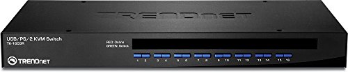 TRENDnet 16-Port Rack Mount USB KVM Switch, VGA & USB Connection, Supports USB & PS/2, Auto-Scan, Audible Feedback, Plug & Play, Hot Pluggable, Rack Mountable with Hardware, TK-1603R