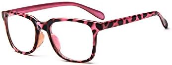YOYEAH Retro Big Picture Frame Lightweight Plain Glass Spectacles Pink