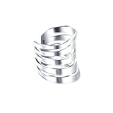 Bling Jewelry Modern Lines Geometric 925 Sterling Silver Single Ear Cuff