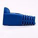 AMPCOM 100 Pcs RJ45 Connector Strain Relief Boots Cover for CAT5/5E/6 Ethernet Cable-Low-Smoke Zero Halogen (Blue)