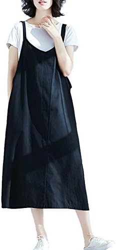 アンミダ Anmida ワンピース つりスカート サロペットスカート レディース ロング 大人 Aライン ジャンパー オーバーオール ゆったり キャミソール おしゃれ 夏