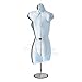 The Competitive Store Female Dress with Metal Base Body Mannequin Form HIPS Long, Small/Medium, White