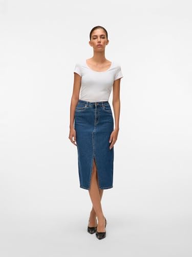 VMVERI HR Calf Denim Skirt GA NOOS