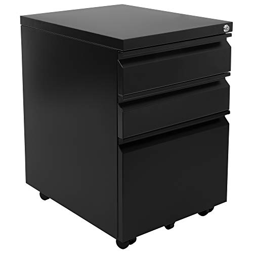 Mount-It! Black 3 Drawer Mobile File
