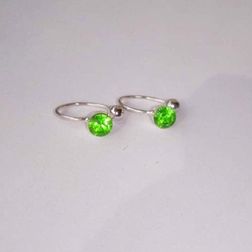 HOMZE Sale 17 Colors Clip On Earrings for Women 4mm Crystal Ear Cuff Jewelry Fake Piercing Zinc Alloy Ear Clips Oringe Girl Gift Green