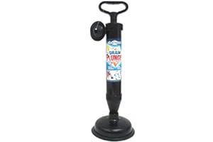 DINY HOME & STYLE High Pressure Powerful Pump Multi-Drain Plunger Bathroom Kitchen Toilet Shower Sinks (Black)