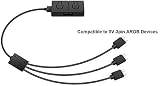 EZDIY-FAB RGB Converter 12V to 5V ARGB Hub 3-Way Splitter SATA Powered 50 Modes view 5