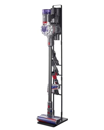 Staubsaugerständer, kompatibel mit Dyson V6 V7 V8 V10 V11 V15, stabiler Staubsaugerständerhalter mit 4 Haken für Dyson DC30 DC31 DC34 DC35 DC58 DC59 DC62 D74 kabellose Staubsauger und Zubehör