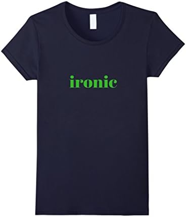 Womens teelee ironic t-shirt Medium Navy