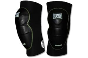 Deluxe MMA Grappling, Muay Thai, Wrestling, Jiu Jitsu MiM-Foam Knee Pads - Leather
