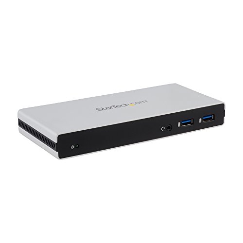 Click Here to See More Images StarTech.com USB C Dock - USB 3.1 - Dual Monitor - Dual DVI Laptop Docking Station - USB Type C Port Replicator