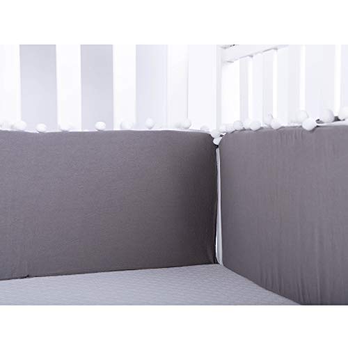 habibee baby breathable cotton crib bumper pads for standard cribs machine washable padded crib