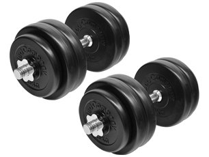 Kurzhantel-Set 30Kg (2 x Kurzhantelstange 45cm, 4x1,25 und 8x2,5Kg Hantelscheiben) Hantelset Hanteln Gewichte