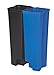Rubbermaid Commercial Products-1883629 Slim Jim Front Step-On Trash Dual Rigid Liner Set, Plastic, 24 Gallon, Black/Blue